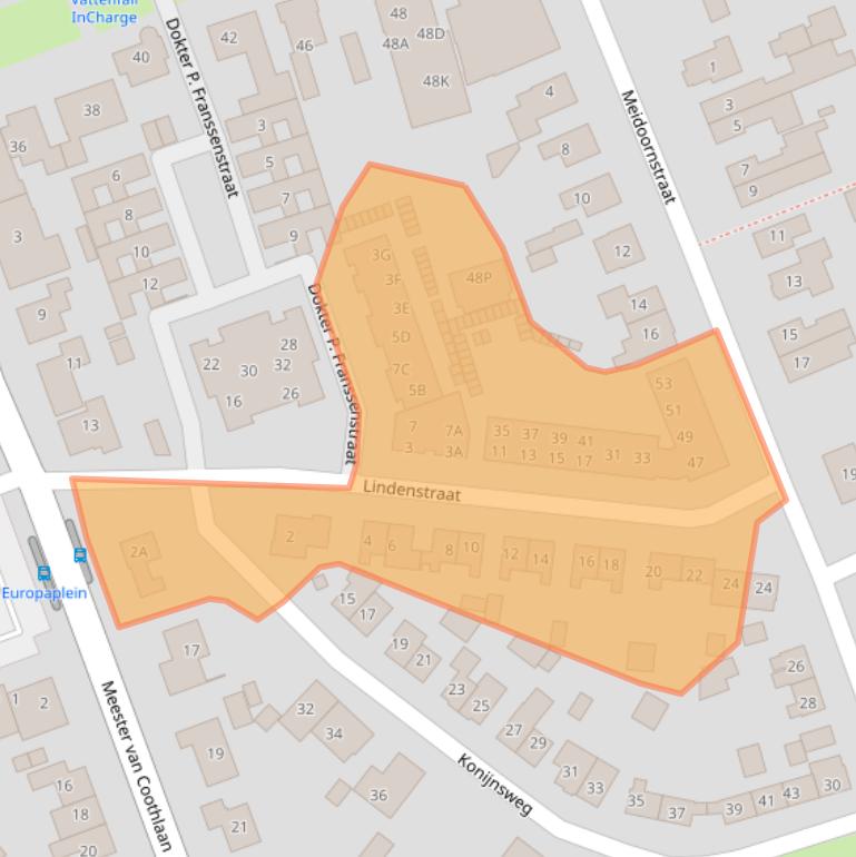 Kaart van postcodegebied 6602GR.