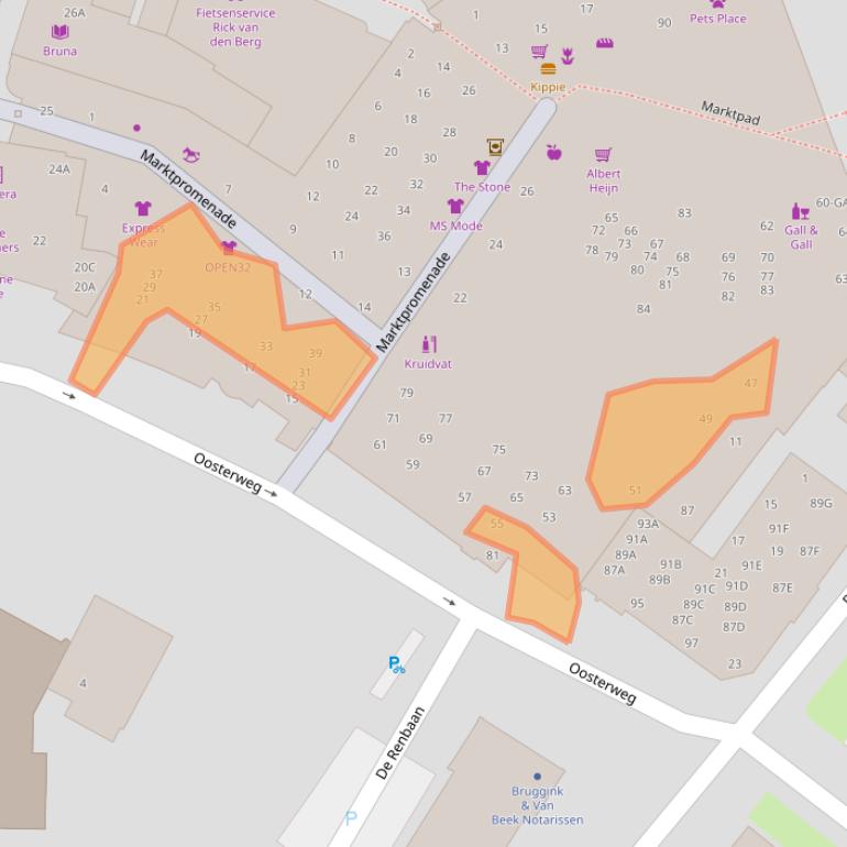 Kaart van postcodegebied 6602HB.