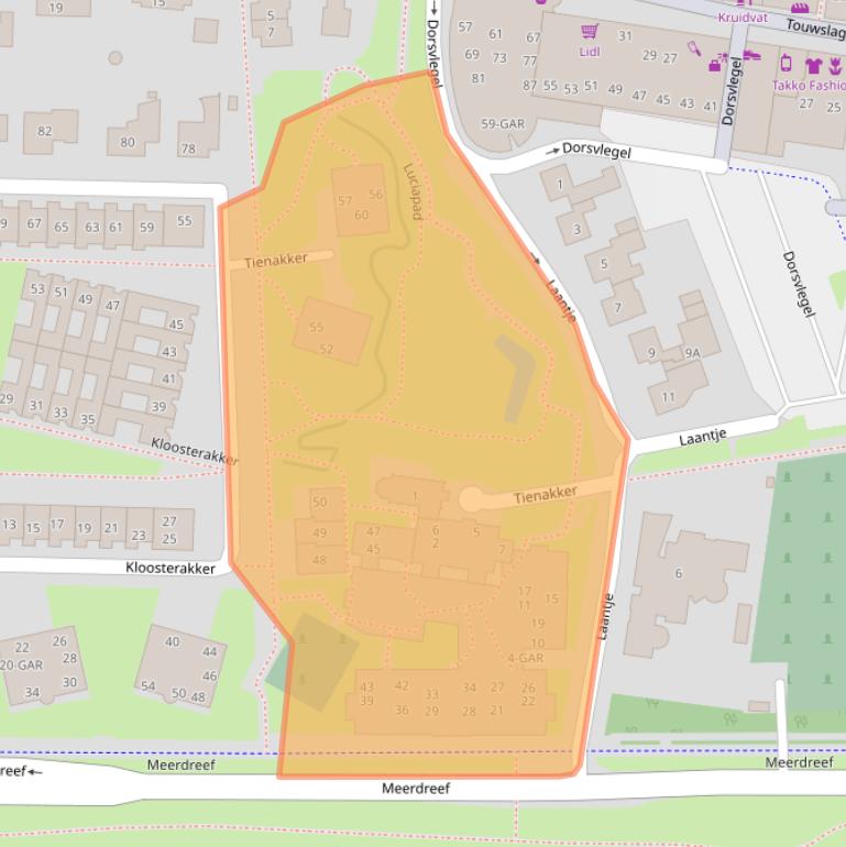 Kaart van postcodegebied 6602HW.
