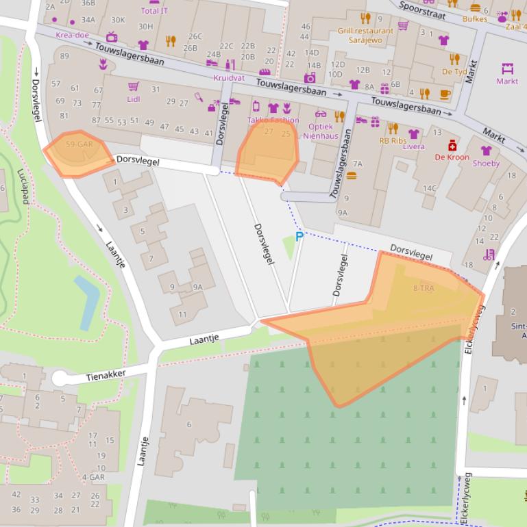 Kaart van postcodegebied 6602HZ.