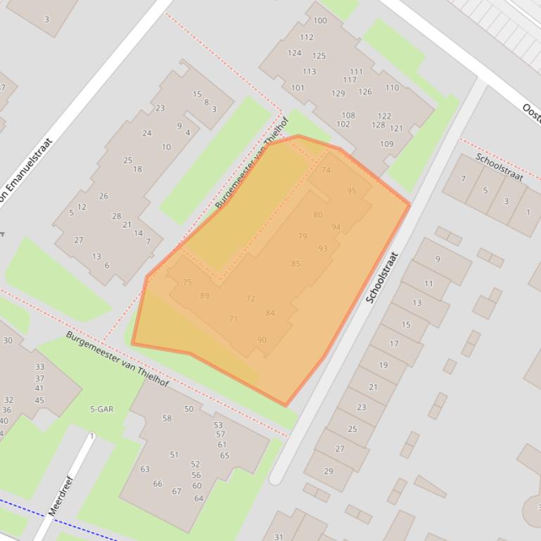 Kaart van postcodegebied 6602JD.