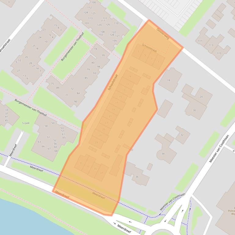 Kaart van postcodegebied 6602JG.