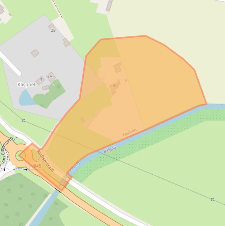 Kaart van postcodegebied 6602NE.