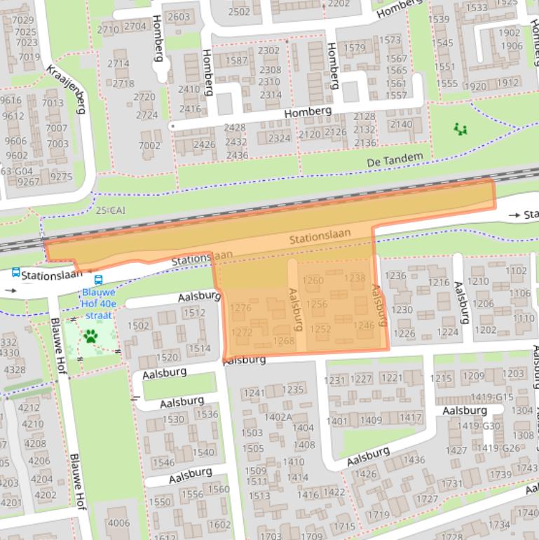Kaart van postcodegebied 6602TH.