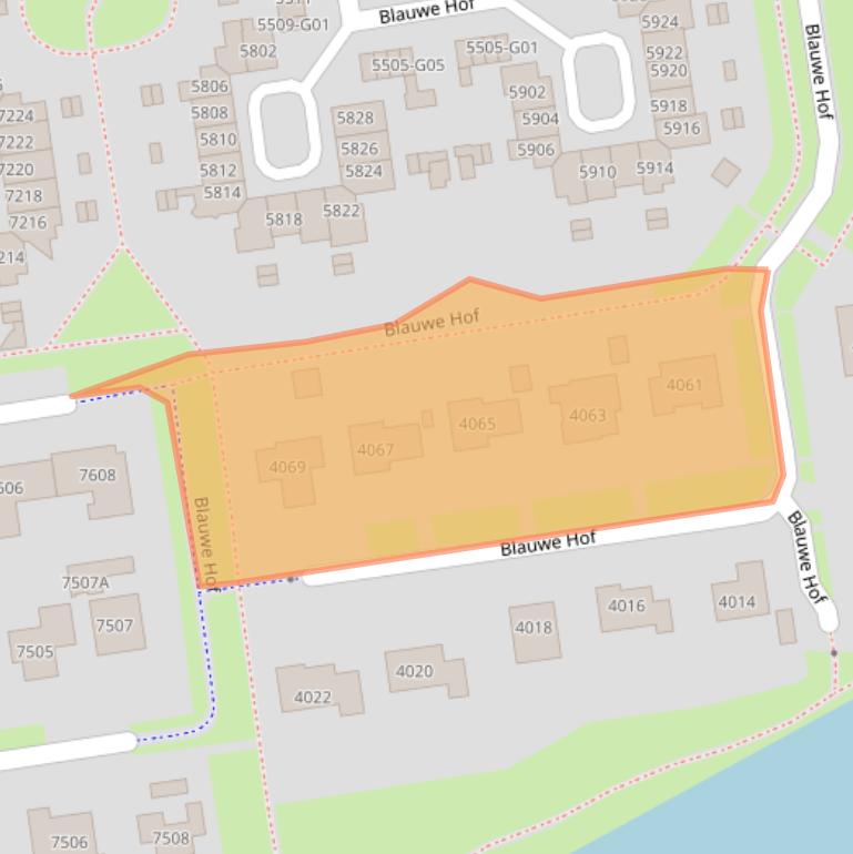 Kaart van postcodegebied 6602WV.