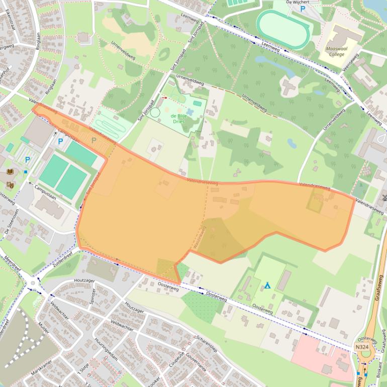 Kaart van postcodegebied 6603AD.