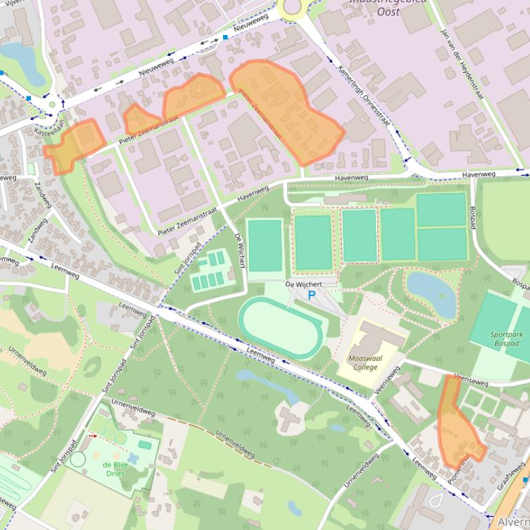 Kaart van postcodegebied 6603AW.