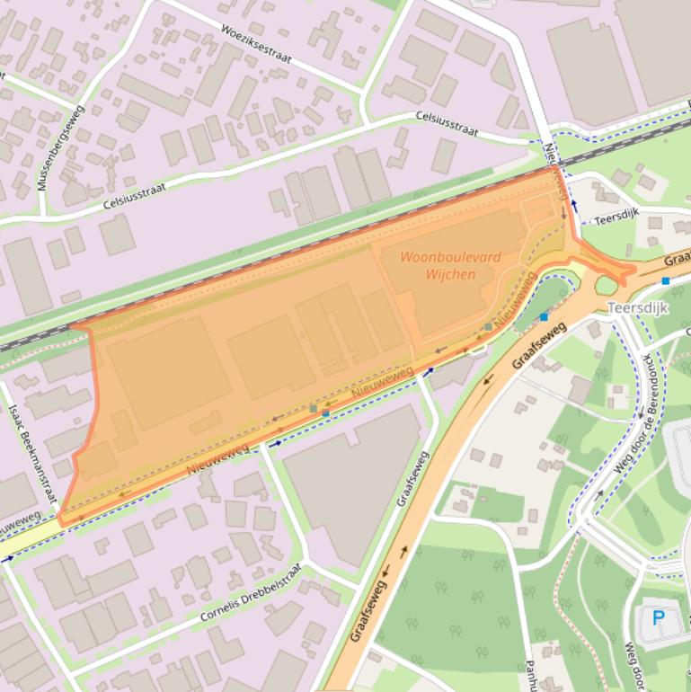 Kaart van postcodegebied 6603BN.