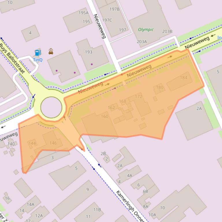 Kaart van postcodegebied 6603BT.