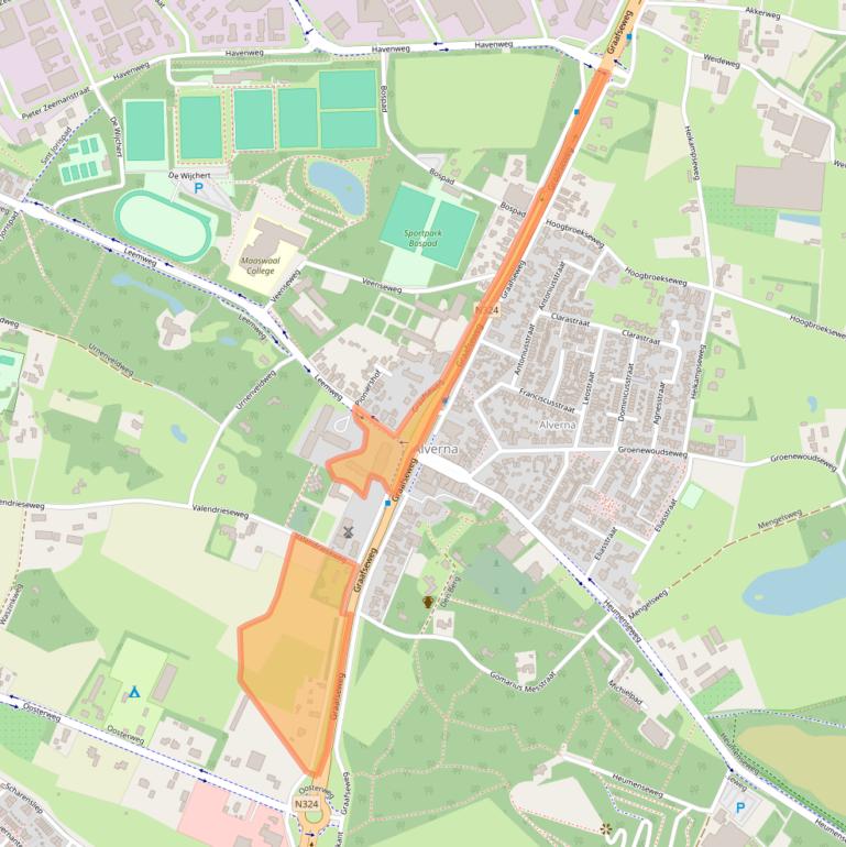 Kaart van postcodegebied 6603CB.