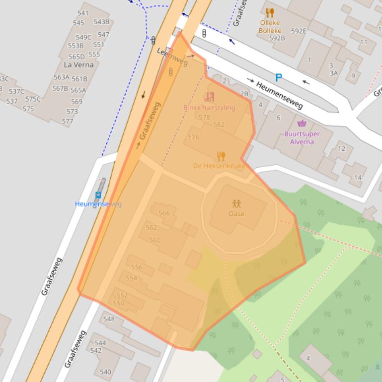 Kaart van postcodegebied 6603CL.
