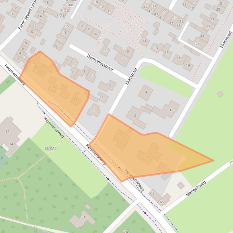 Kaart van postcodegebied 6603CX.