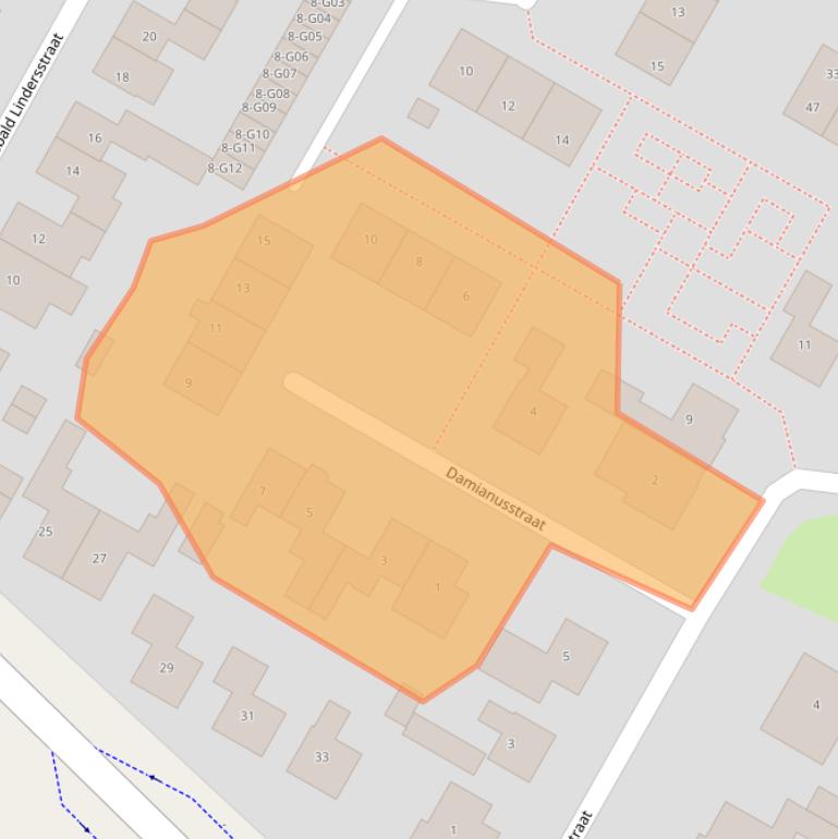 Kaart van postcodegebied 6603DC.