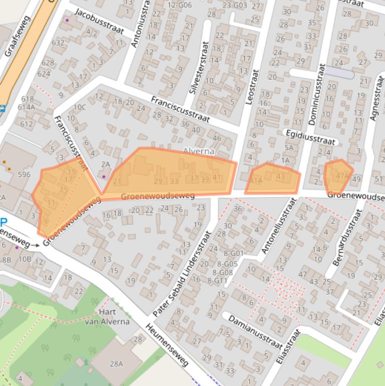 Kaart van postcodegebied 6603DG.