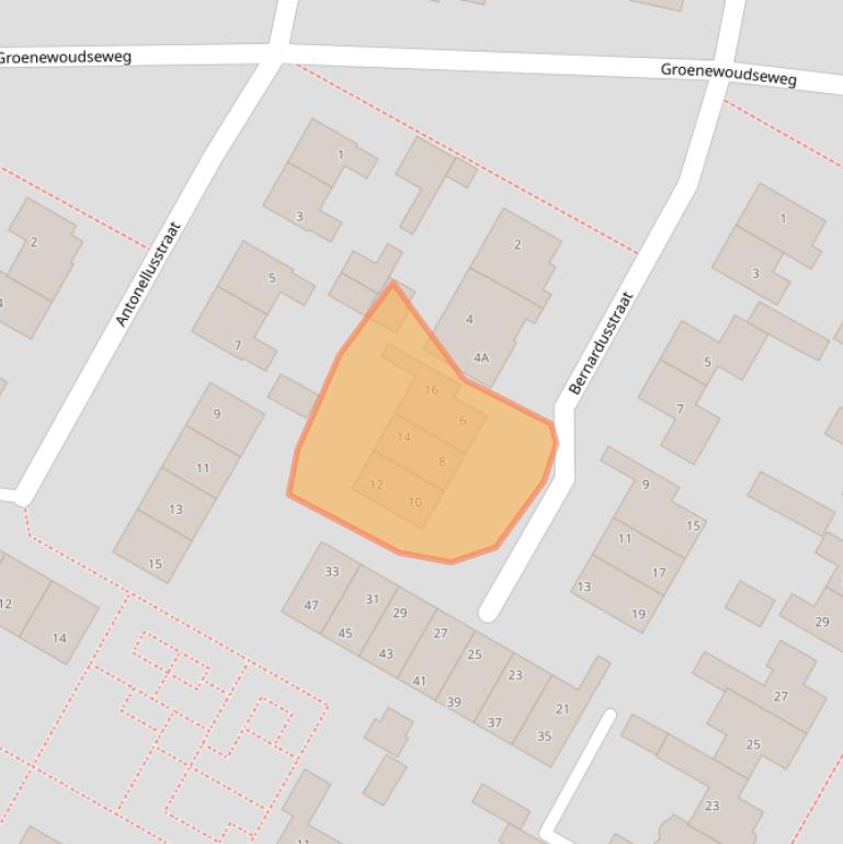 Kaart van postcodegebied 6603DN.