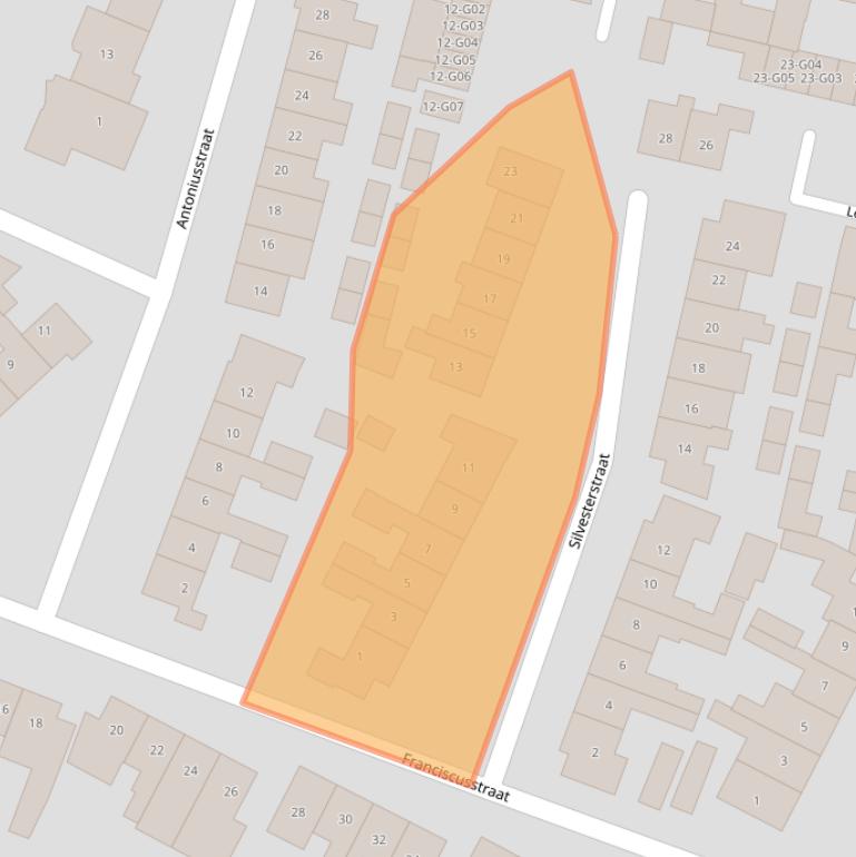 Kaart van postcodegebied 6603DW.