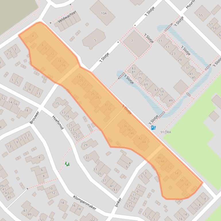 Kaart van postcodegebied 6603JD.