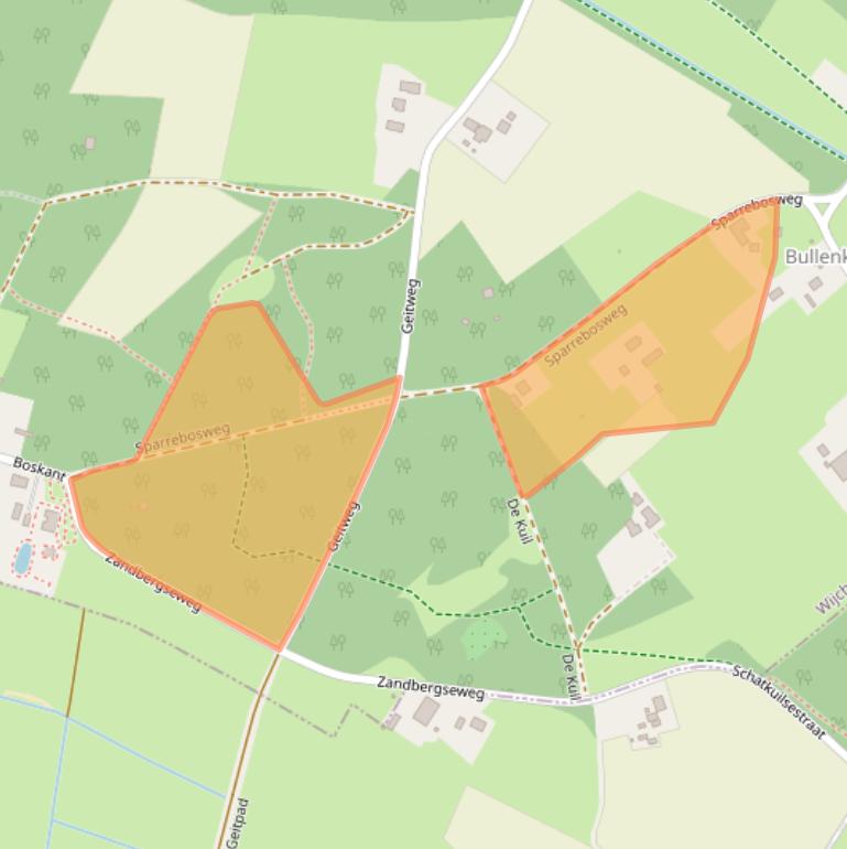 Kaart van postcodegebied 6603KX.