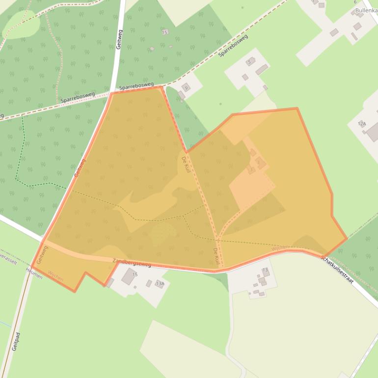 Kaart van postcodegebied 6603KZ.