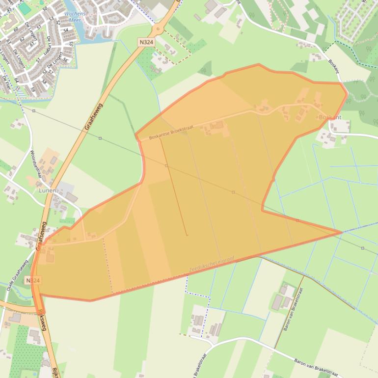 Kaart van postcodegebied 6603LD.