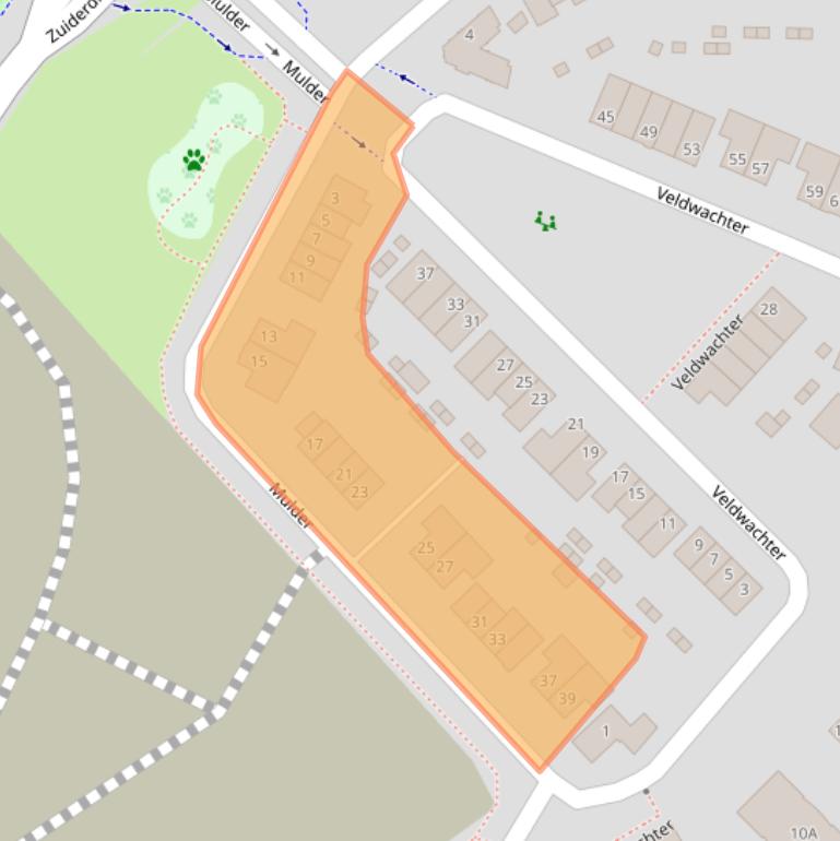 Kaart van postcodegebied 6603LJ.