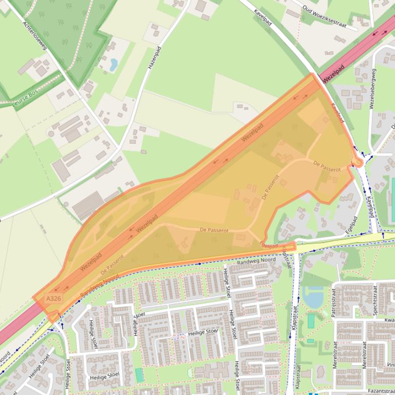 Kaart van postcodegebied 6604AB.