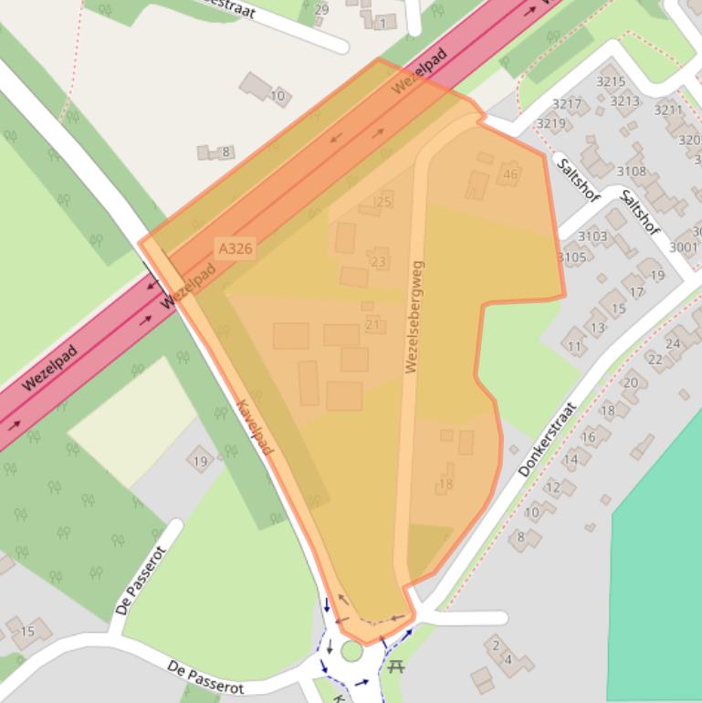 Kaart van postcodegebied 6604AD.