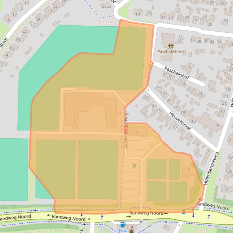 Kaart van postcodegebied 6604AE.