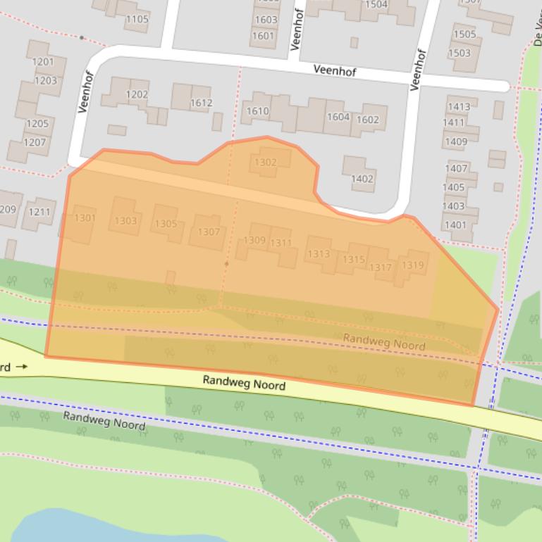 Kaart van postcodegebied 6604AT.