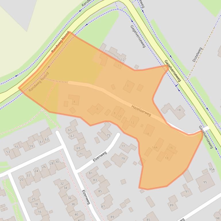 Kaart van postcodegebied 6604BD.