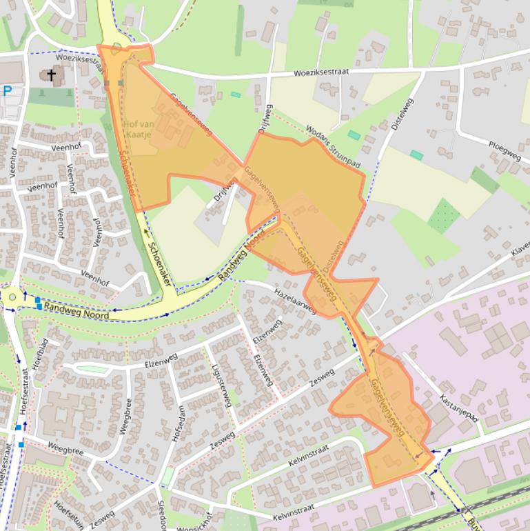 Kaart van postcodegebied 6604BE.