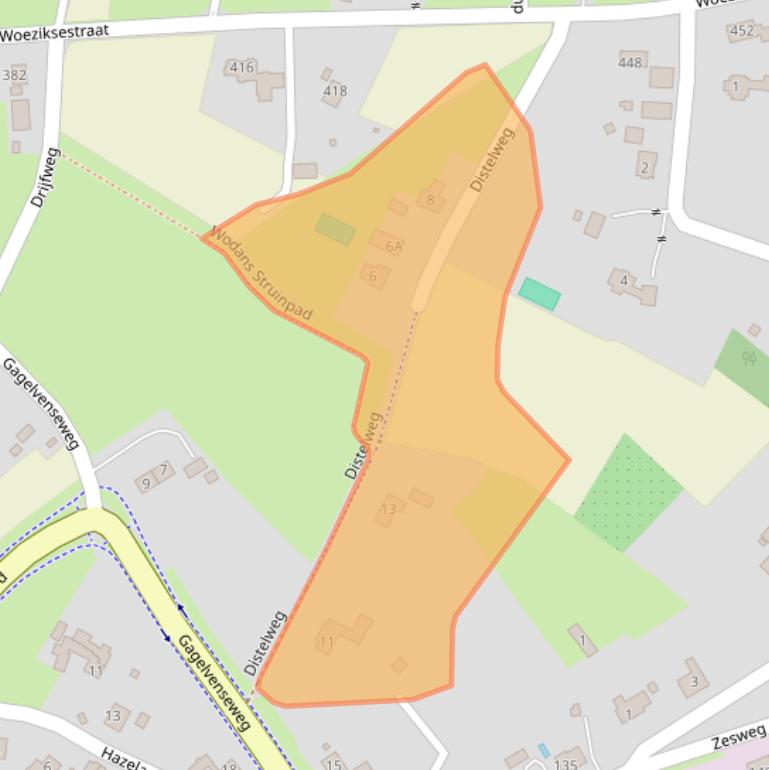 Kaart van postcodegebied 6604BG.