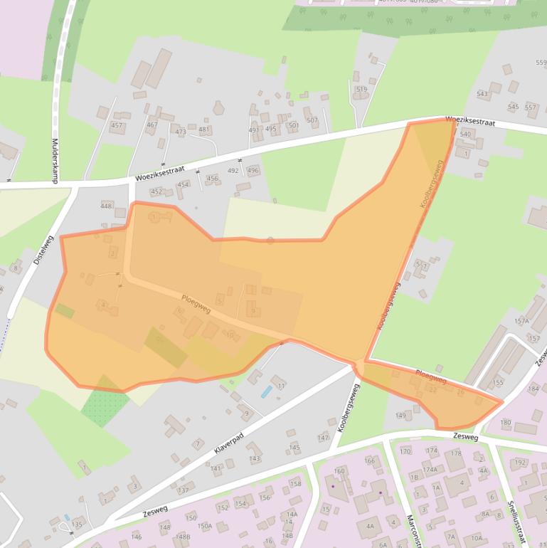 Kaart van postcodegebied 6604BH.