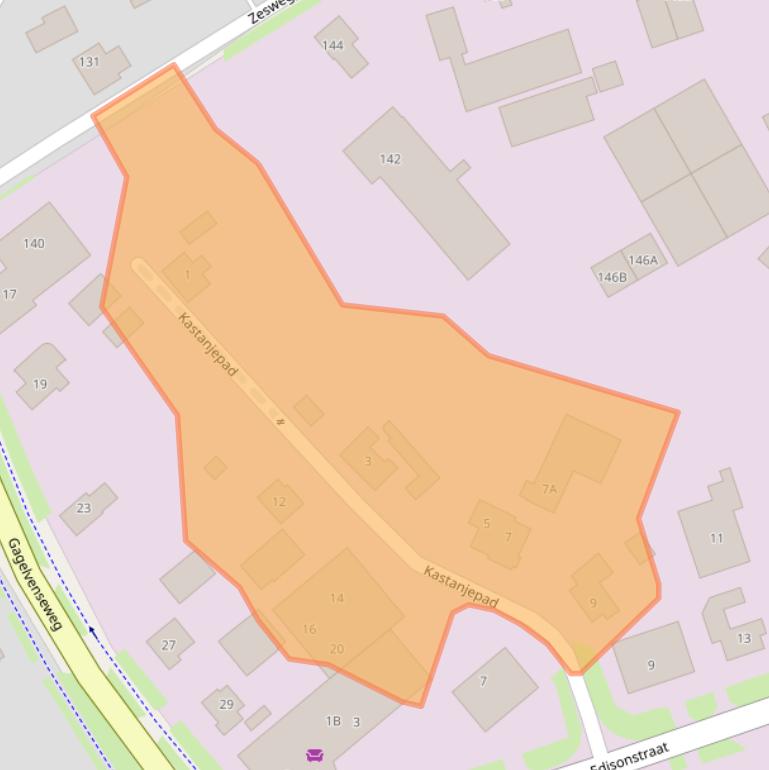 Kaart van postcodegebied 6604BK.