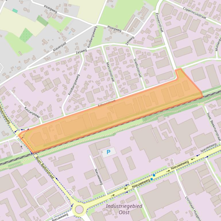 Kaart van postcodegebied 6604BV.