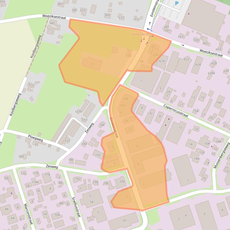 Kaart van postcodegebied 6604BW.