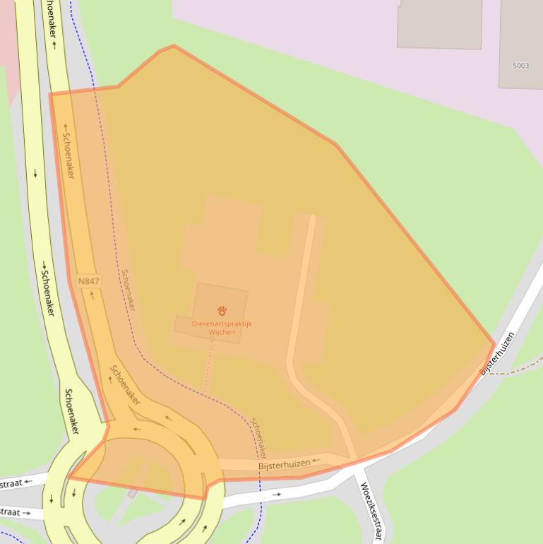 Kaart van postcodegebied 6604CB.