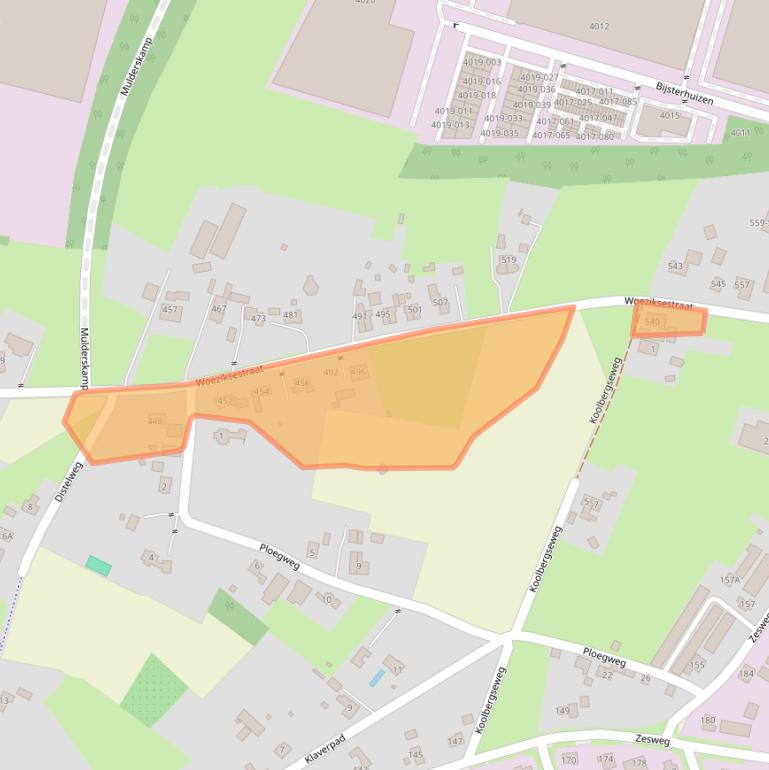 Kaart van postcodegebied 6604CG.