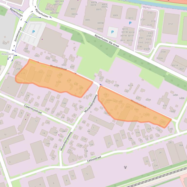 Kaart van postcodegebied 6604CH.