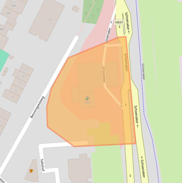 Kaart van postcodegebied 6604CT.