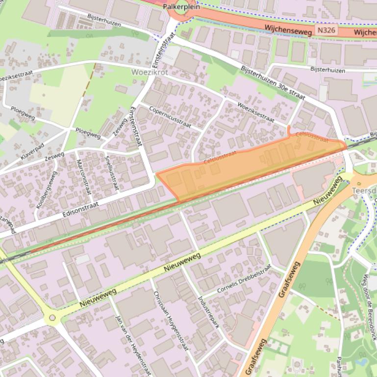 Kaart van postcodegebied 6604CW.