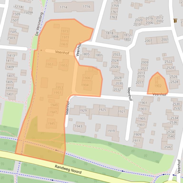 Kaart van postcodegebied 6604DG.