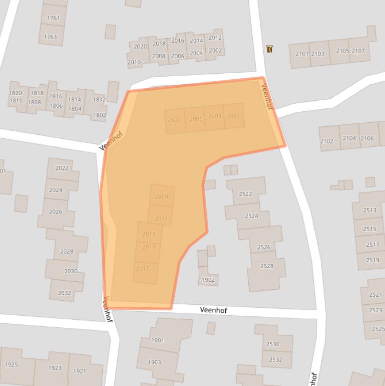 Kaart van postcodegebied 6604DH.