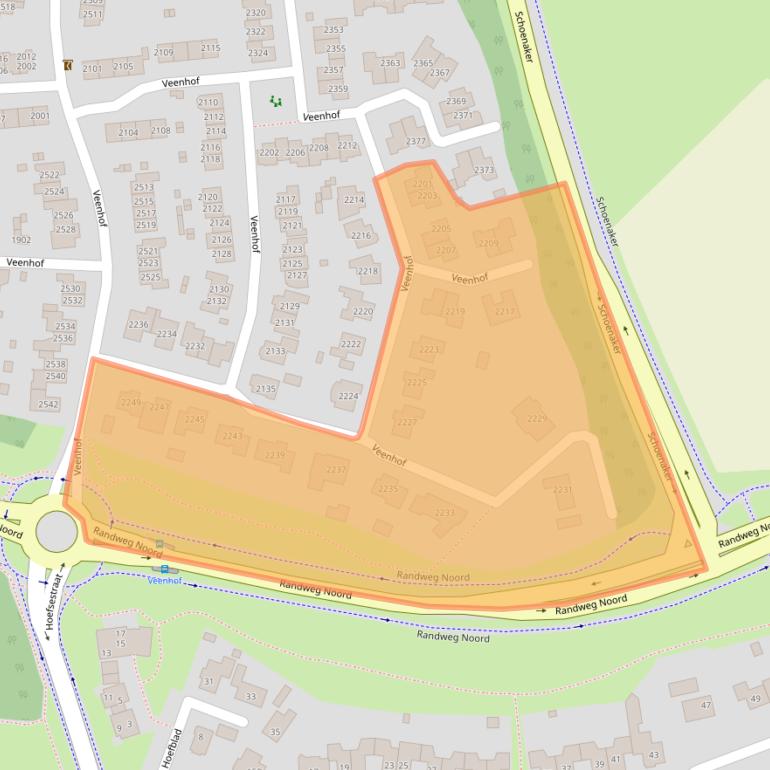 Kaart van postcodegebied 6604DN.