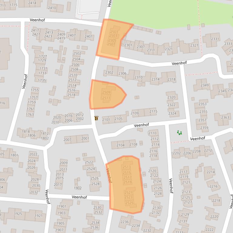 Kaart van postcodegebied 6604DW.