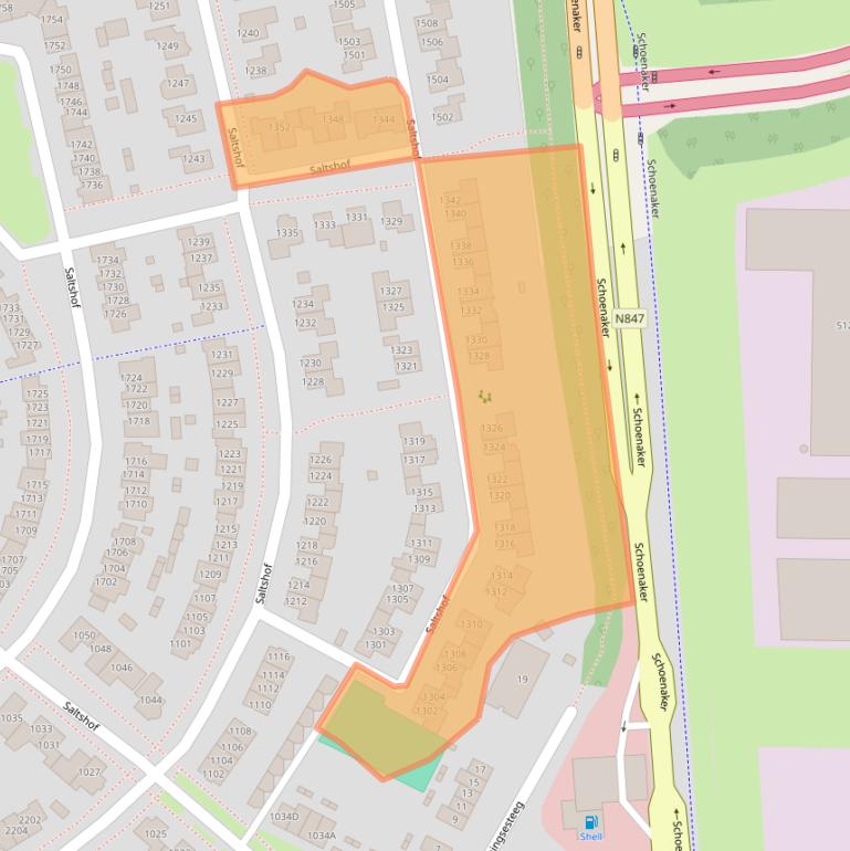 Kaart van postcodegebied 6604EG.