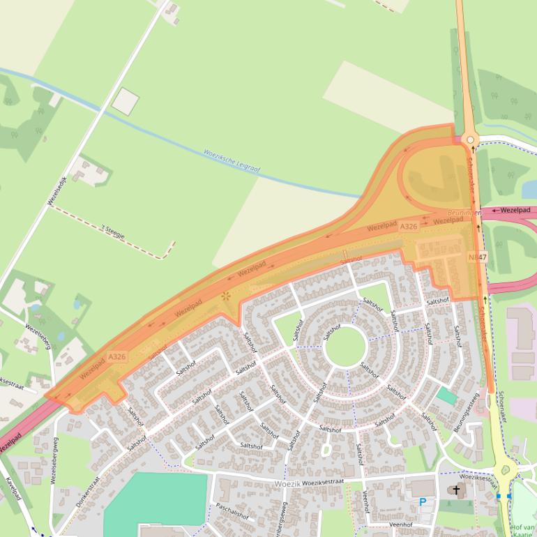 Kaart van postcodegebied 6604EJ.