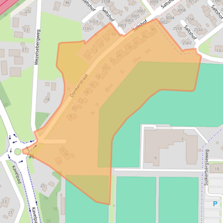 Kaart van postcodegebied 6604GJ.