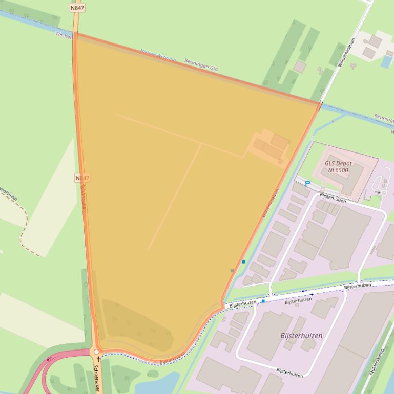 Kaart van postcodegebied 6604KK.