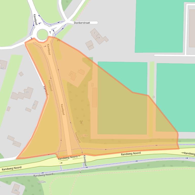 Kaart van postcodegebied 6604KM.